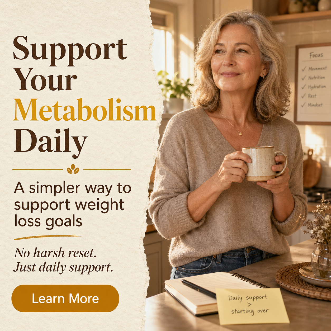 Dr Rebecca Collins - Weight Loss Coach Facebook ad: Not Another Harsh Fat-Burner