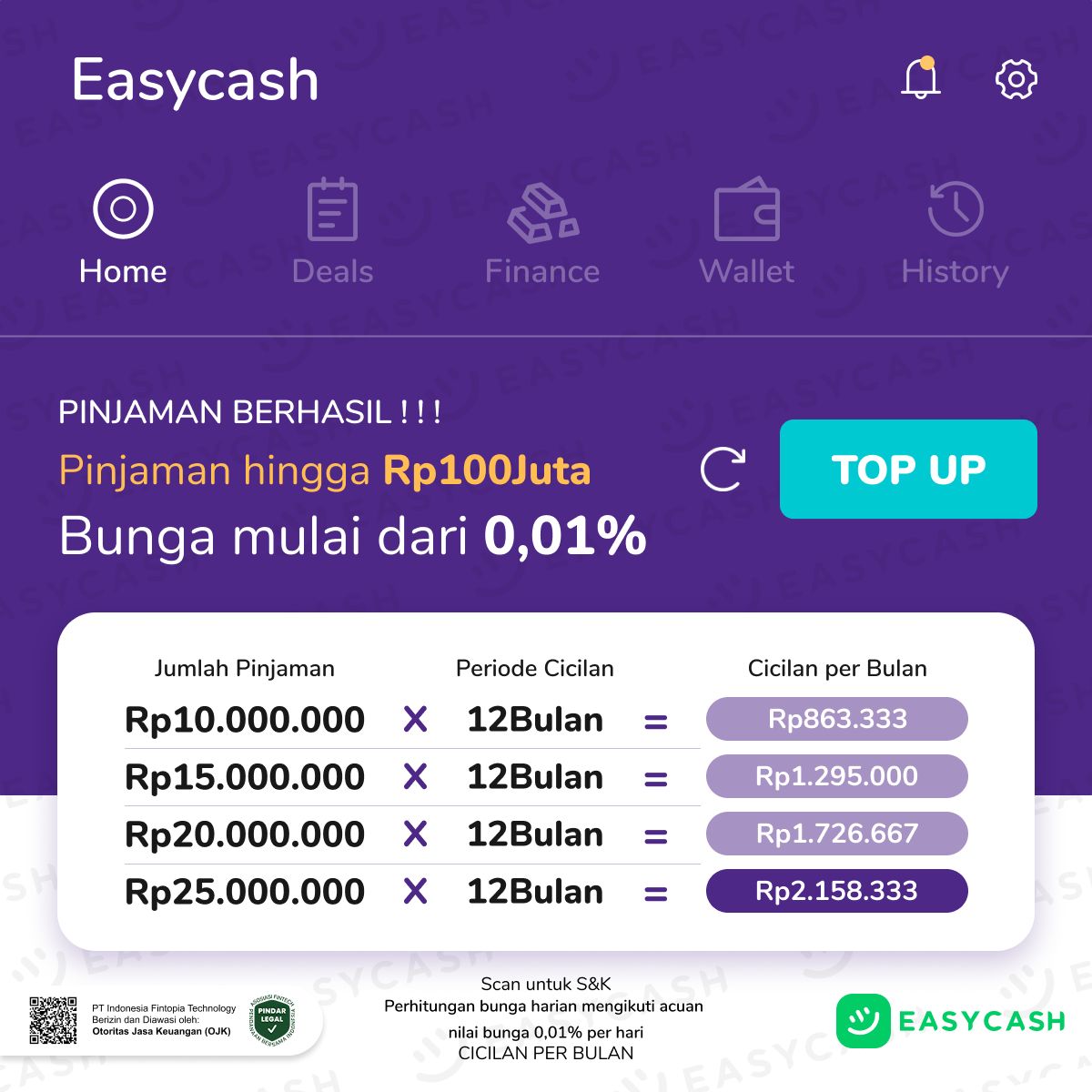 Easycash Facebook ad