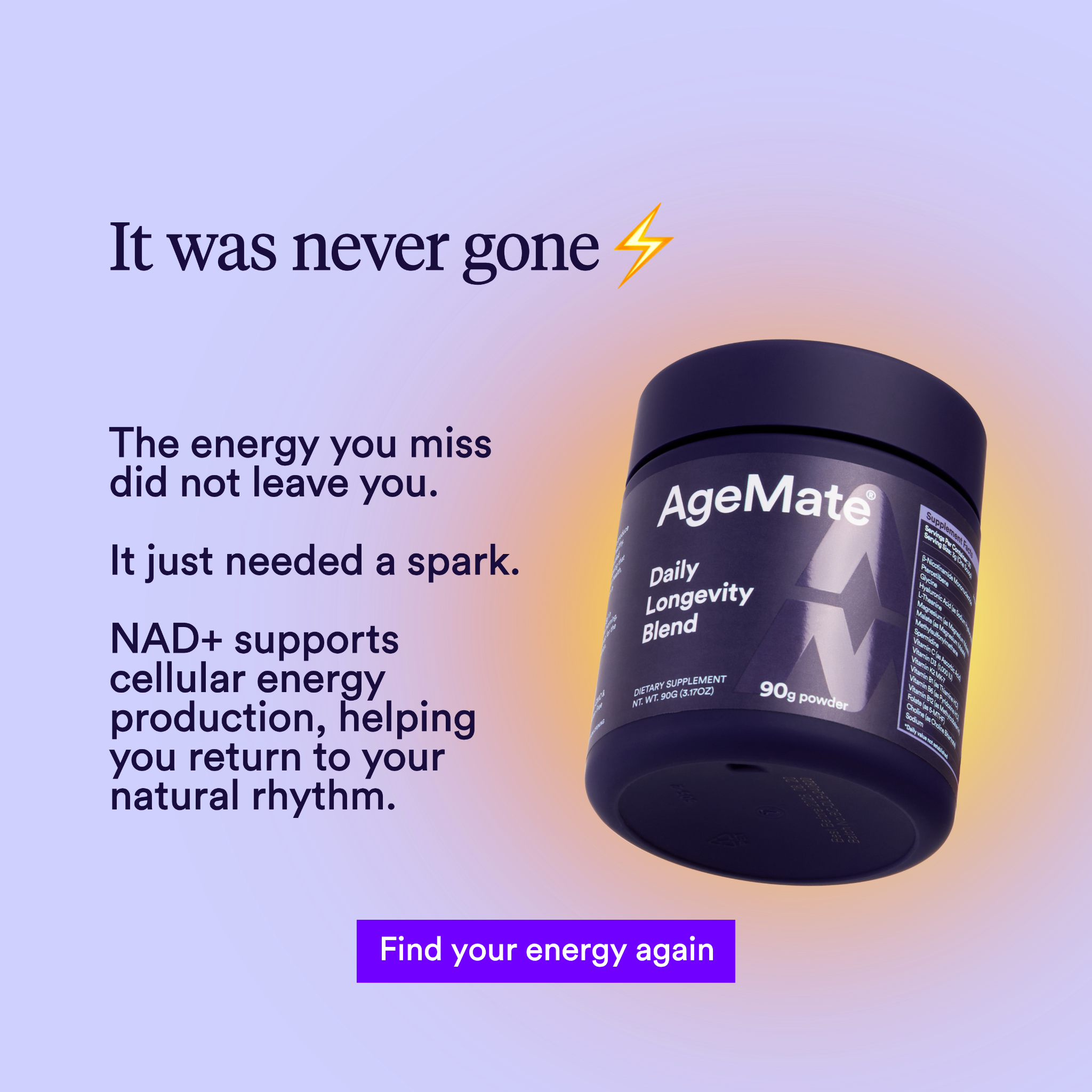 AgeMate Facebook ad