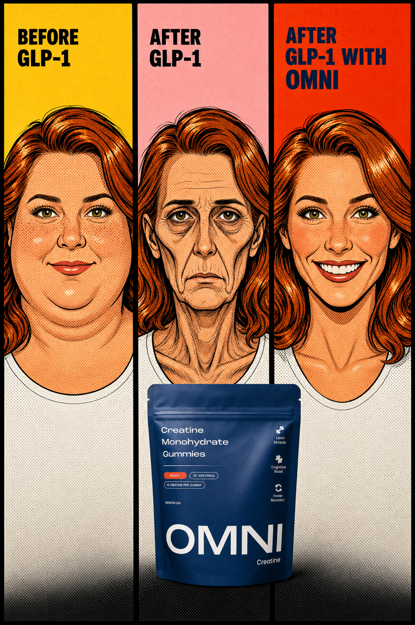 Creatine for Women Facebook ad: Skip The Hollow Face: 43% OFF