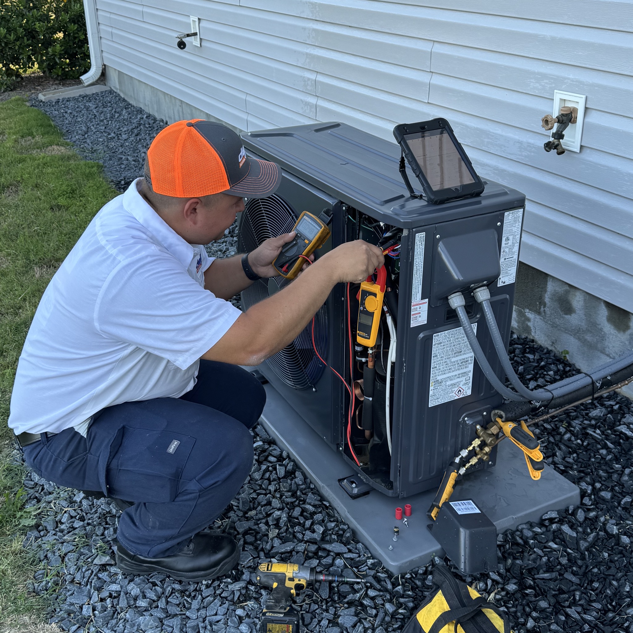 Delta Heating, Cooling, Plumbing Facebook ad: A/C Services Near You