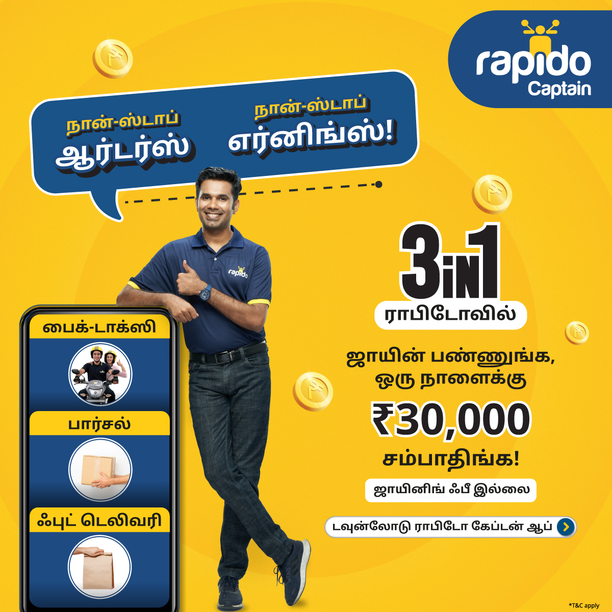 Rapido Captain Facebook ad