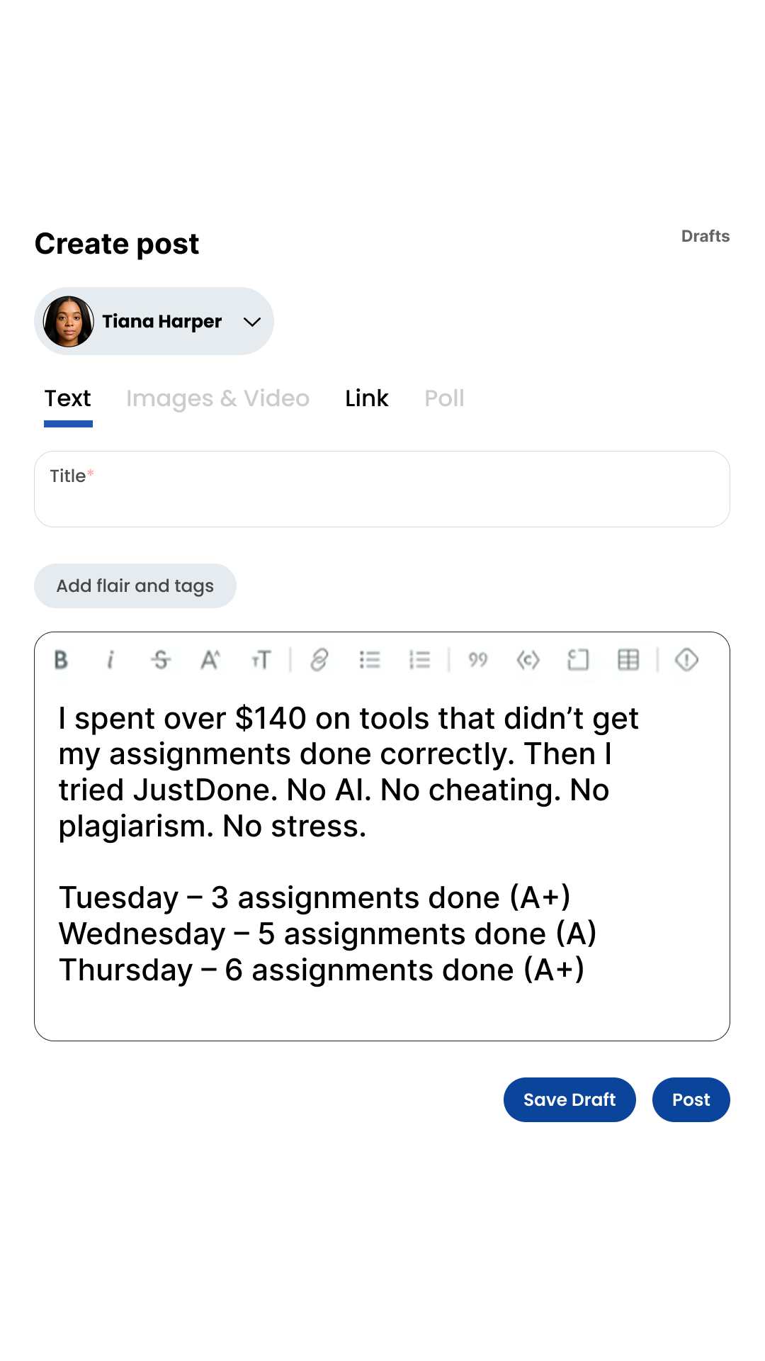 Justdone: All-in-one AI tool  Facebook ad