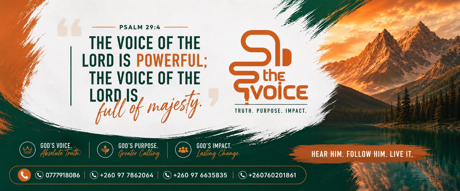 The Voice Facebook ad: Psalms 29:4 (KJV)