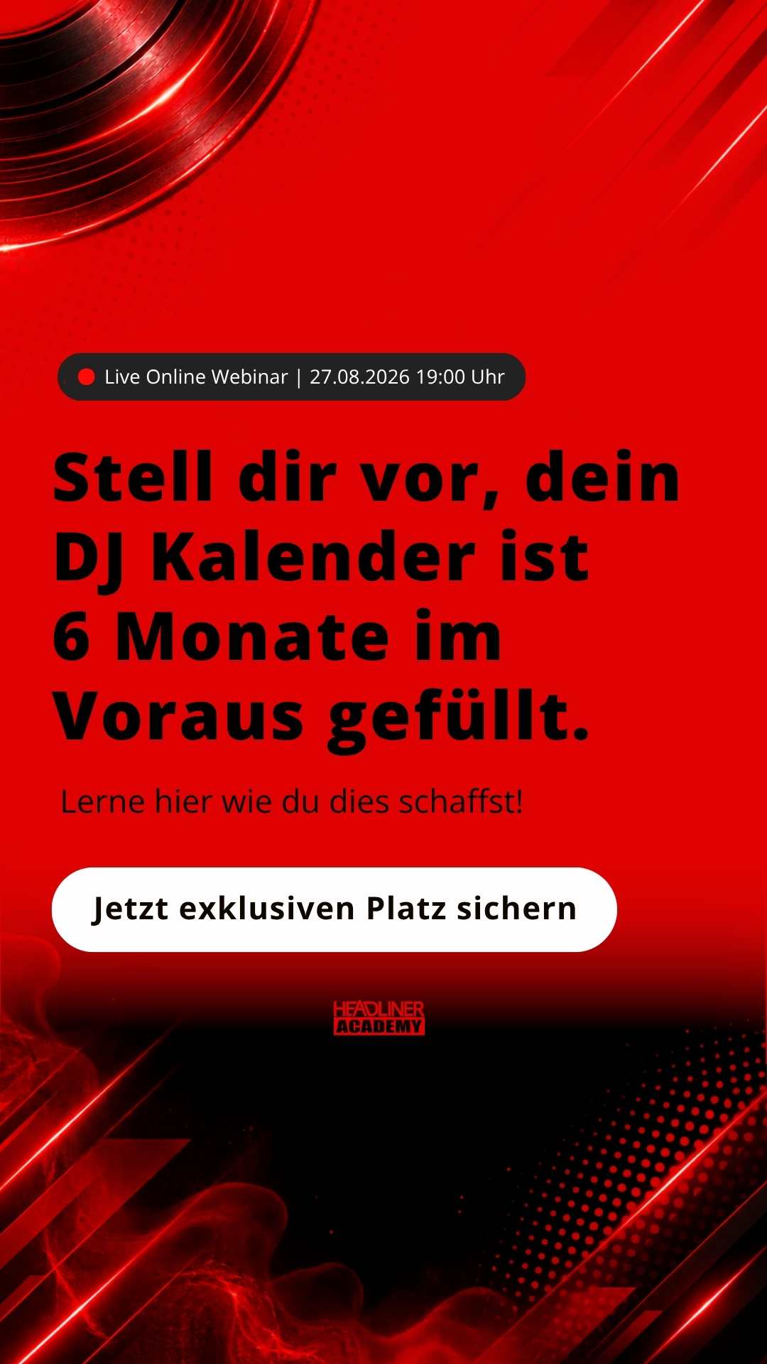 Headliner Academy Facebook ad: Warum viele DJs zu wenig verdienen