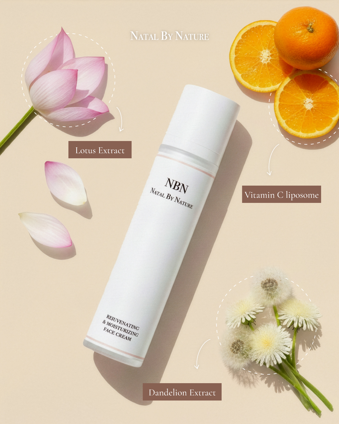 Natal By Nature Facebook ad: Rejuvenating and Moisturizing Face Cream