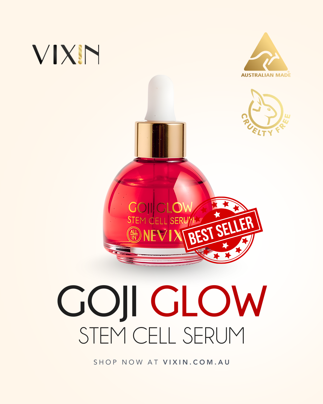 Vixin Facebook ad: Your daily shot of Glass Skin.