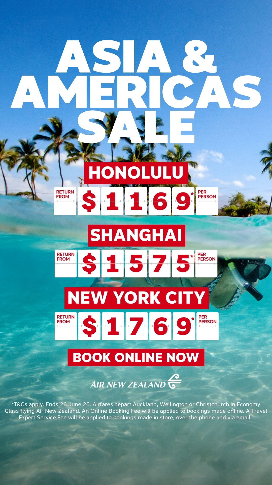 Flight Centre New Zealand Facebook ad from Jun 11, 2026