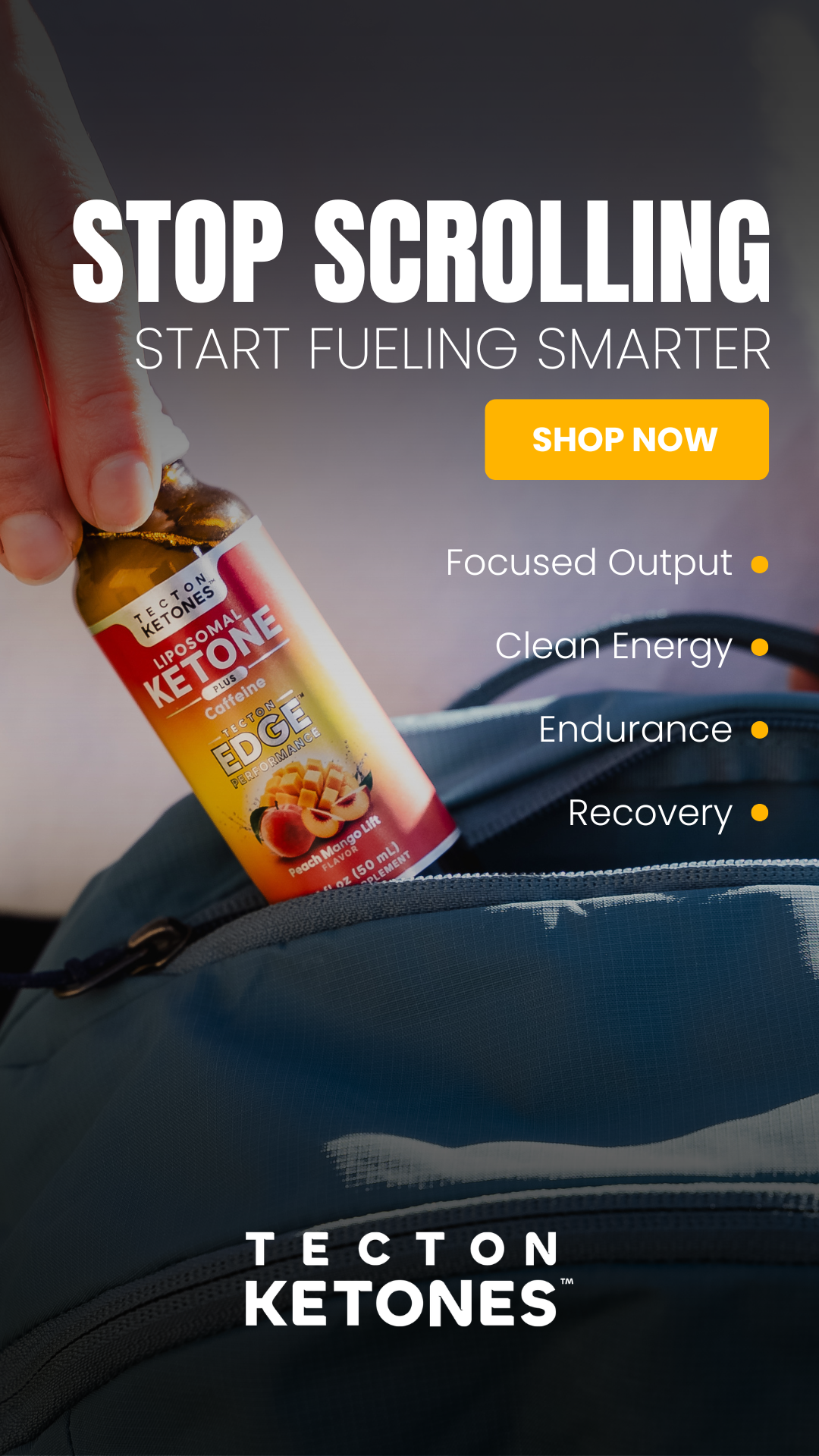Tecton Ketones Facebook ad: Get Your Edge and Fuel Smarter.