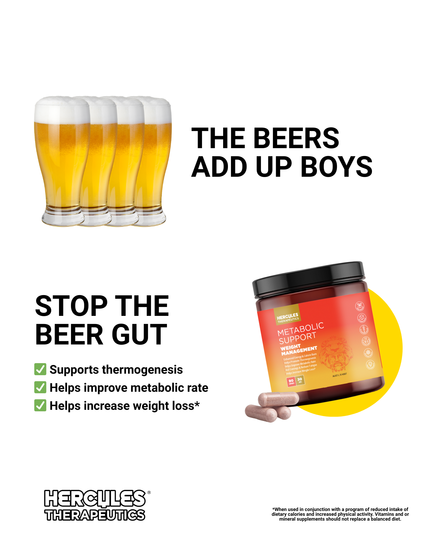 Hercules Supplements Aust Facebook ad