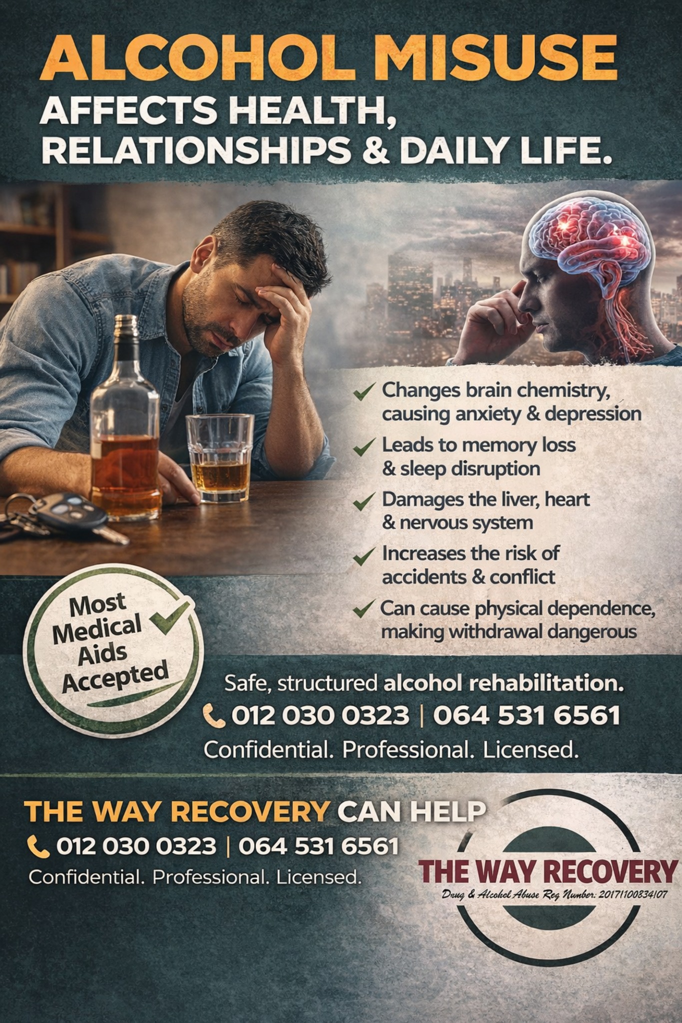 The WAY Recovery Facebook ad: Alcohol misuse isn’t only about how much someone…