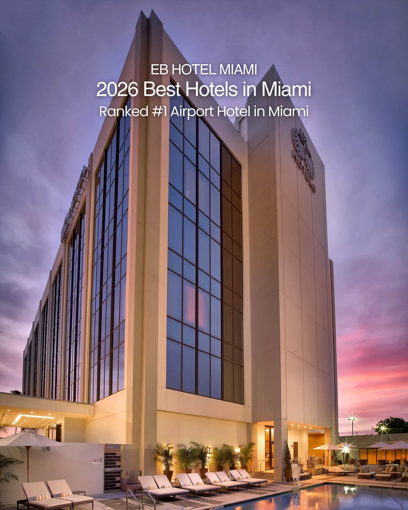 EB Hotel Miami Facebook ad: EB Hotel Miami is delighted to be recognized…