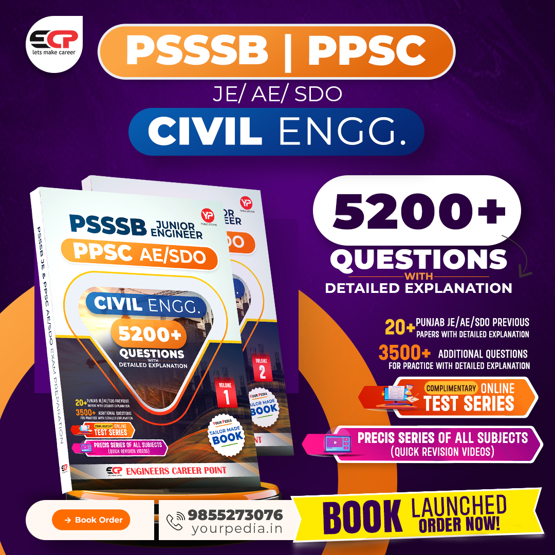 Engineers Career Point Facebook ad: 5200+ Questions Book Launched | PSSSB JE & PPSC AE/SDO Civil