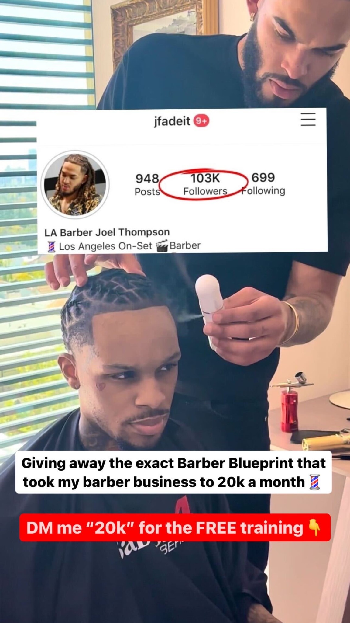 Jfadeit Facebook ad: The 6-Figure Barber Blueprint (Grab Your Free Copy)