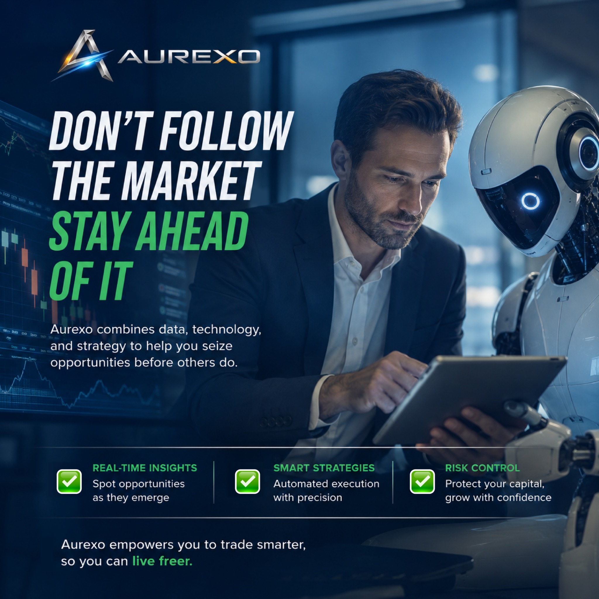 Aurexo Nexus Facebook ad: Smarter Investments. Smarter Decisions.