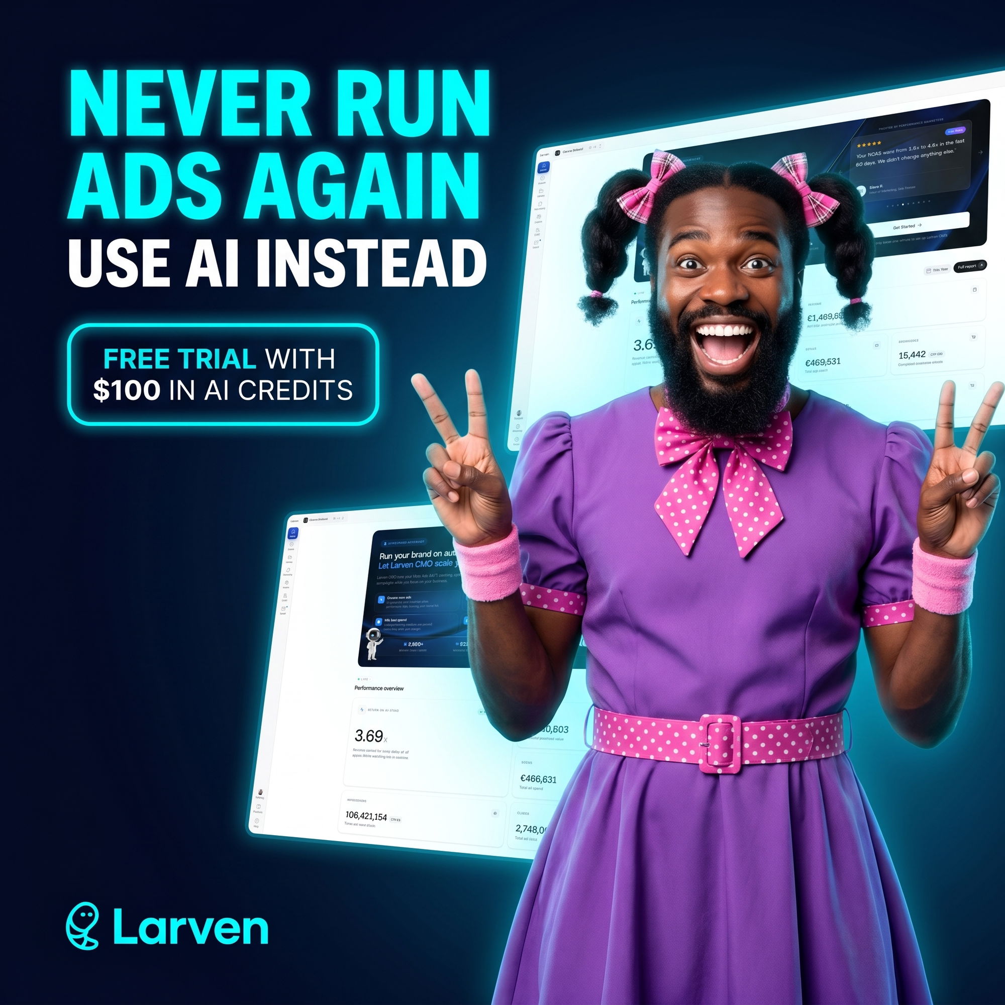 Larven AI Facebook ad