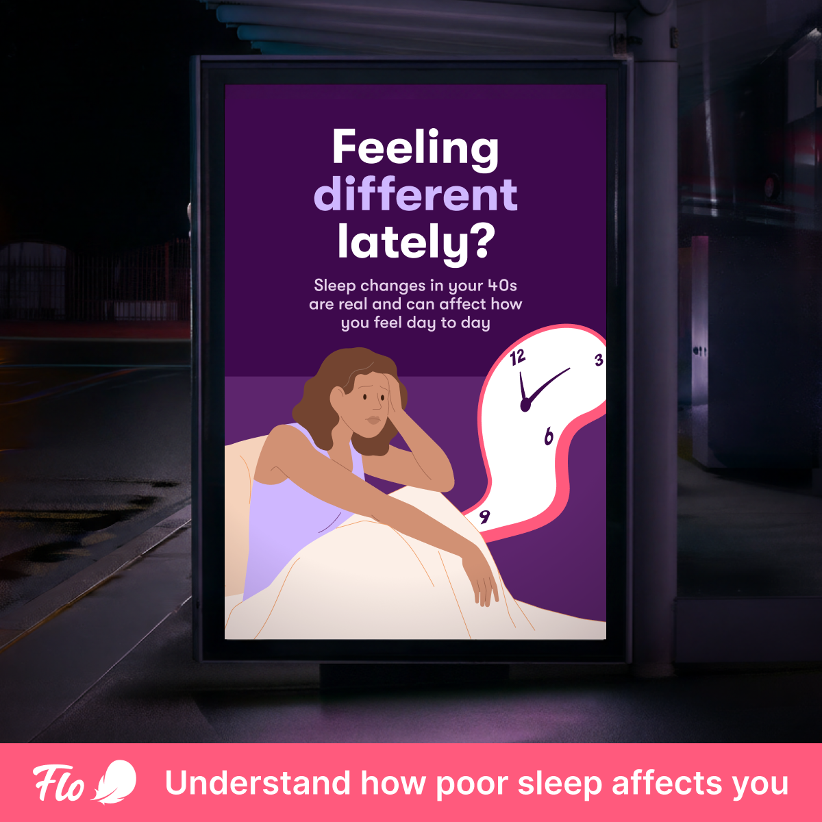 Flo Health App Facebook ad: Try Flo and never look back
