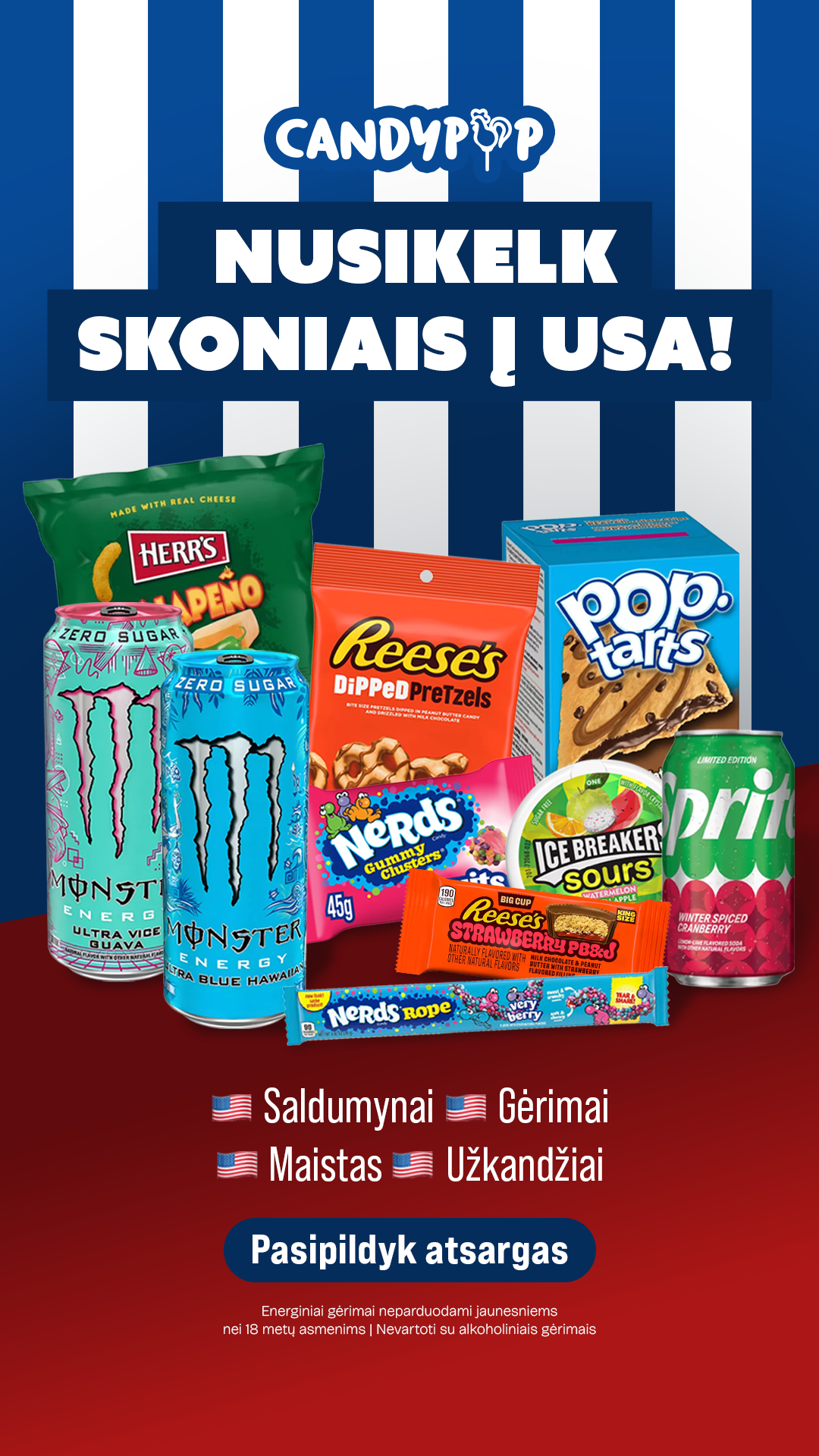 Candy POP Facebook ad