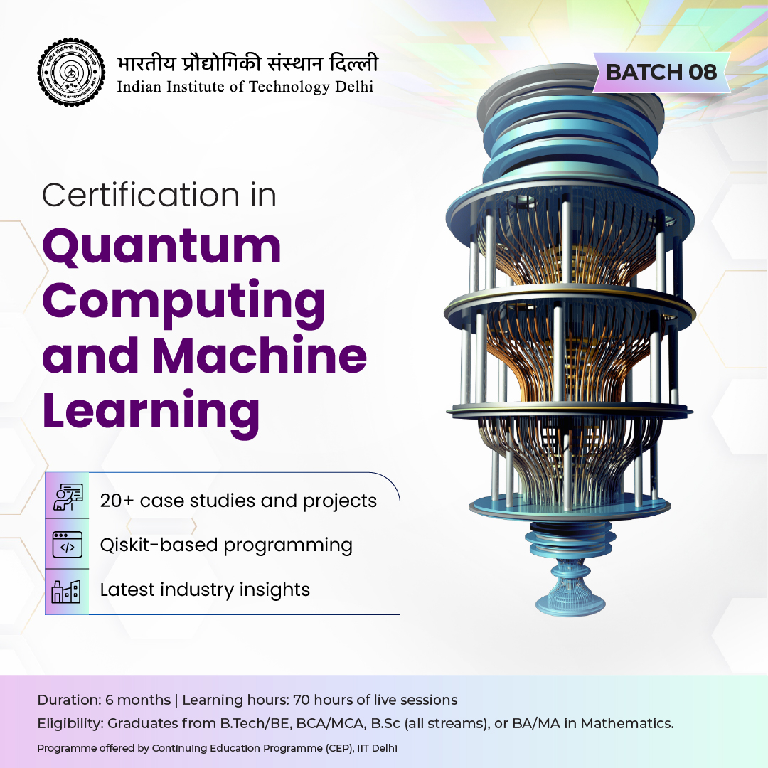 IIT Delhi - Quantum Computing & Machine Learning Programme Facebook ad