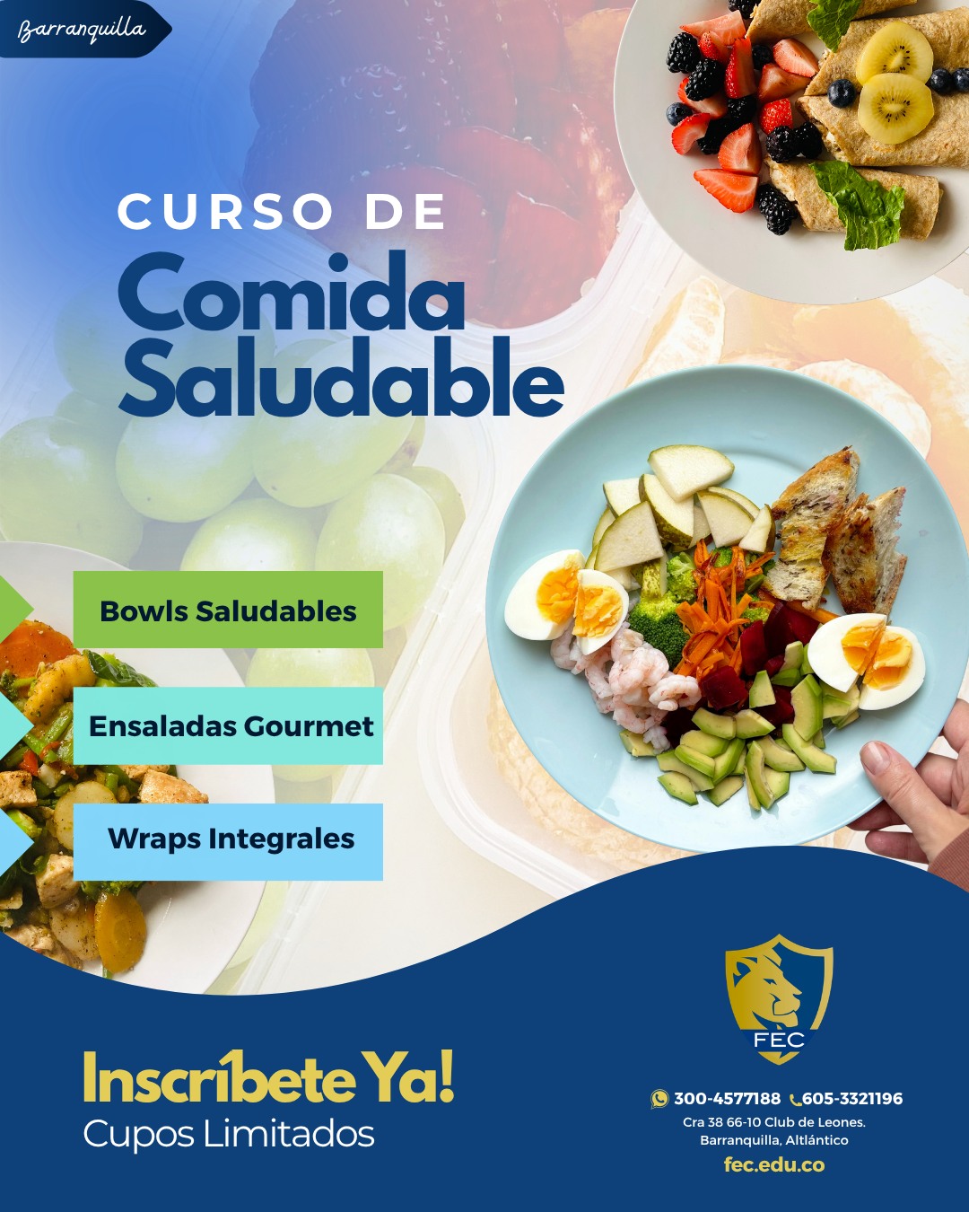 Fec Fundación Empresarial Del Caribe Facebook ad: ¡Aprende a preparar opciones deliciosas y nutritivas!