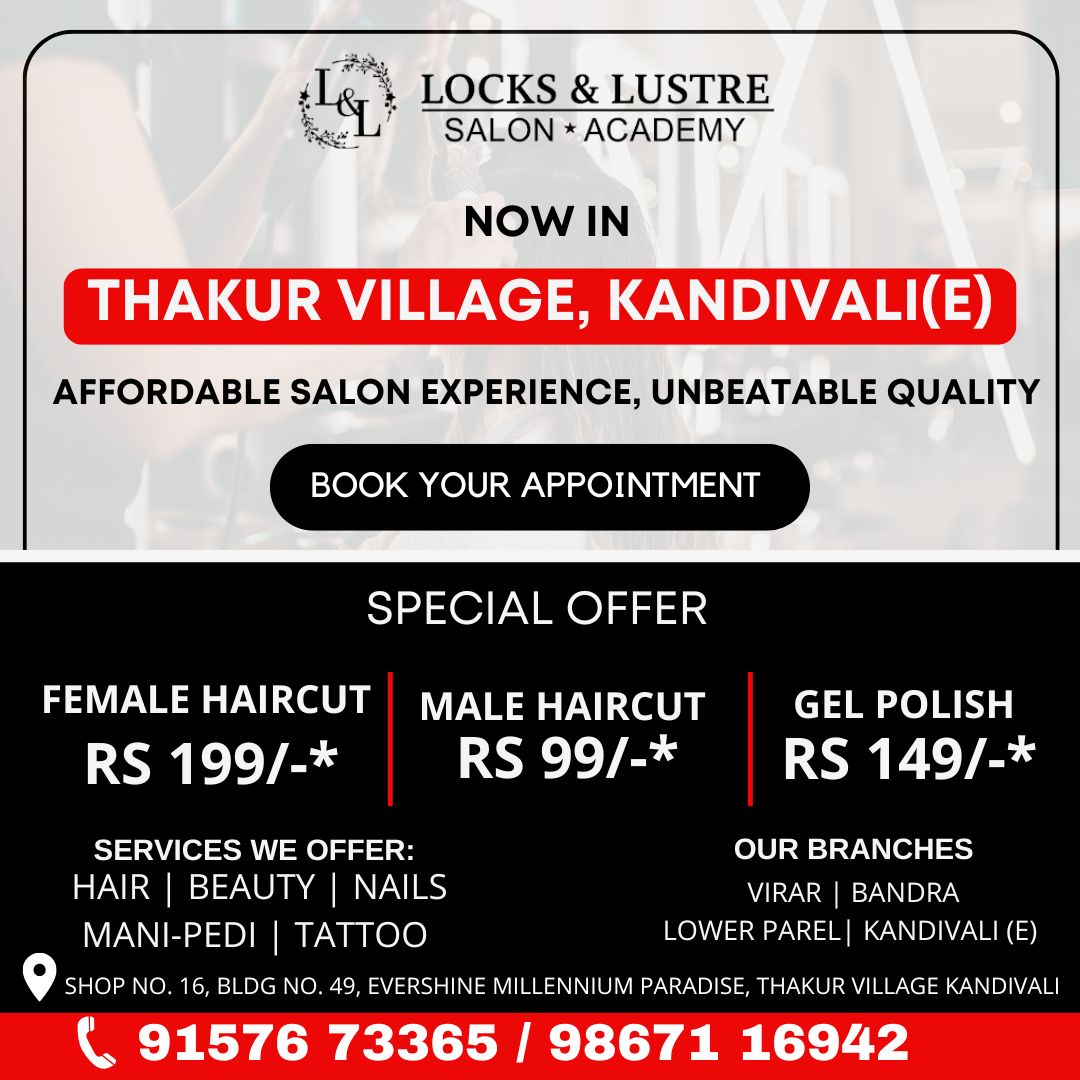 Locks & Lustre Salon and Academy, Kandivali-E Facebook ad from Oct 29, 2025
