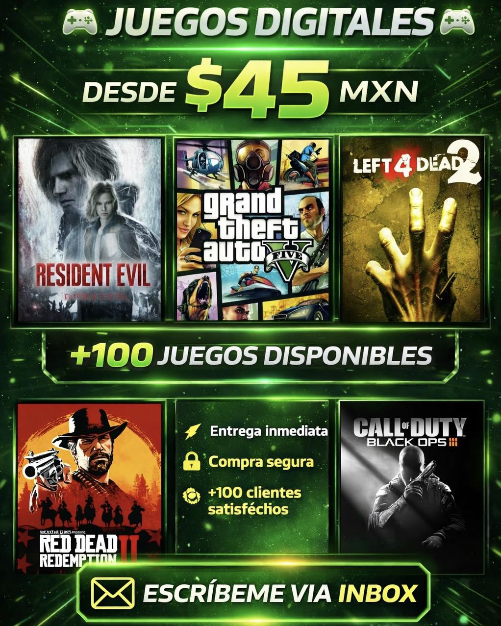 Punto Gamer Facebook ad: Videojuegos digitales de Xbox One y Series a…
