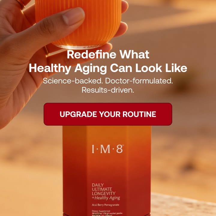 IM8 Global Facebook ad: Longevity Starts at the Cellular Level