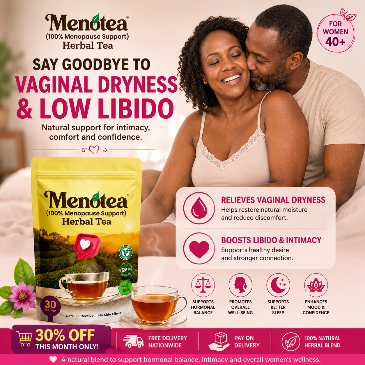 Menotea Menopause Relief Facebook ad