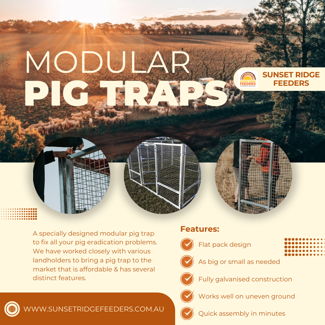 Sunset Ridge Feeders Facebook ad: Modular Pig Traps