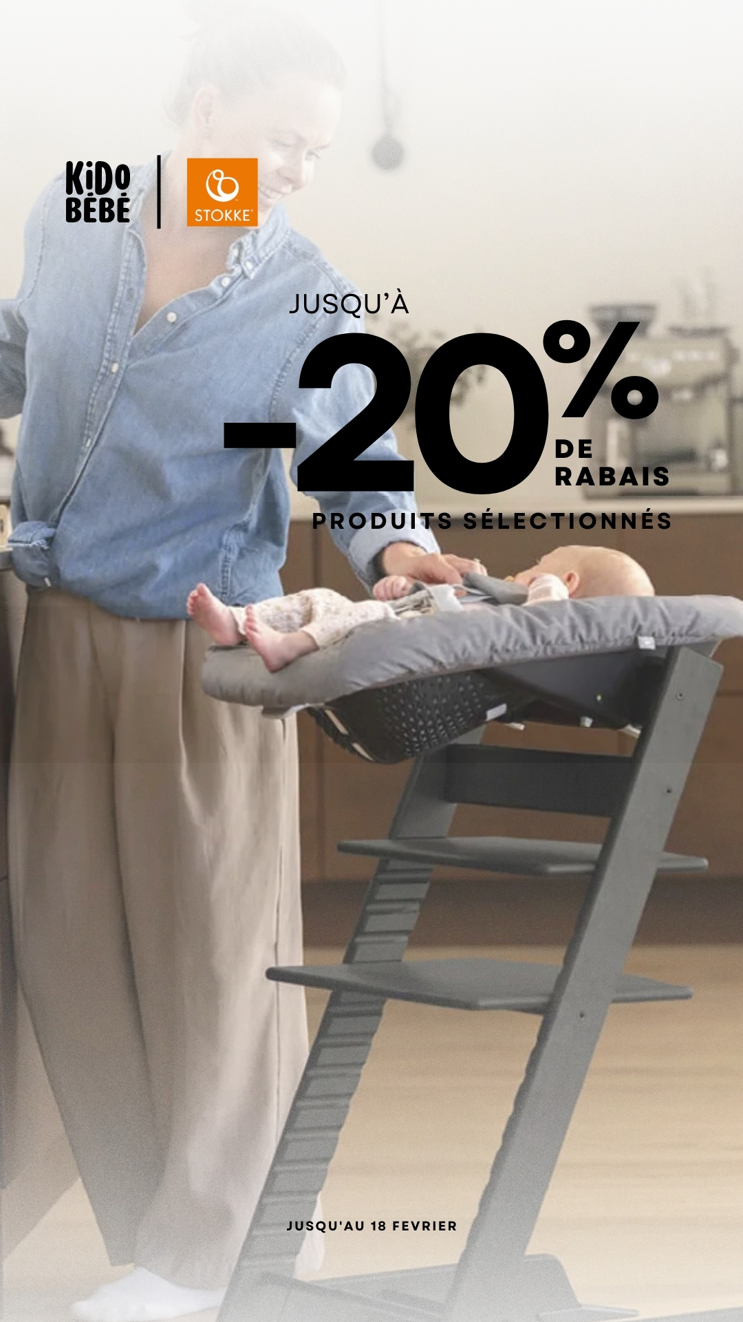 Kido Bébé Facebook ad from Feb 14, 2026