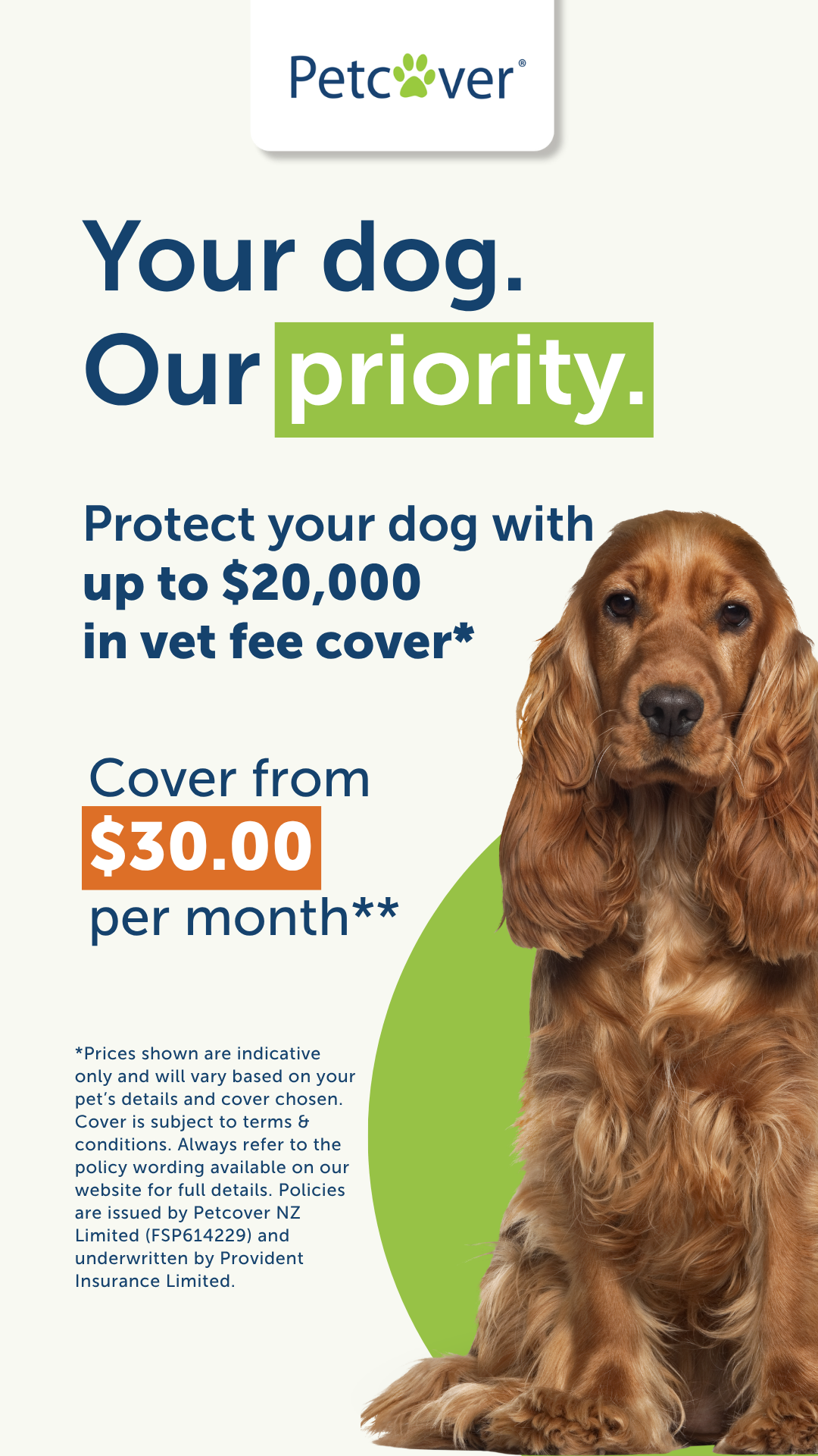 Petcover New Zealand Facebook ad