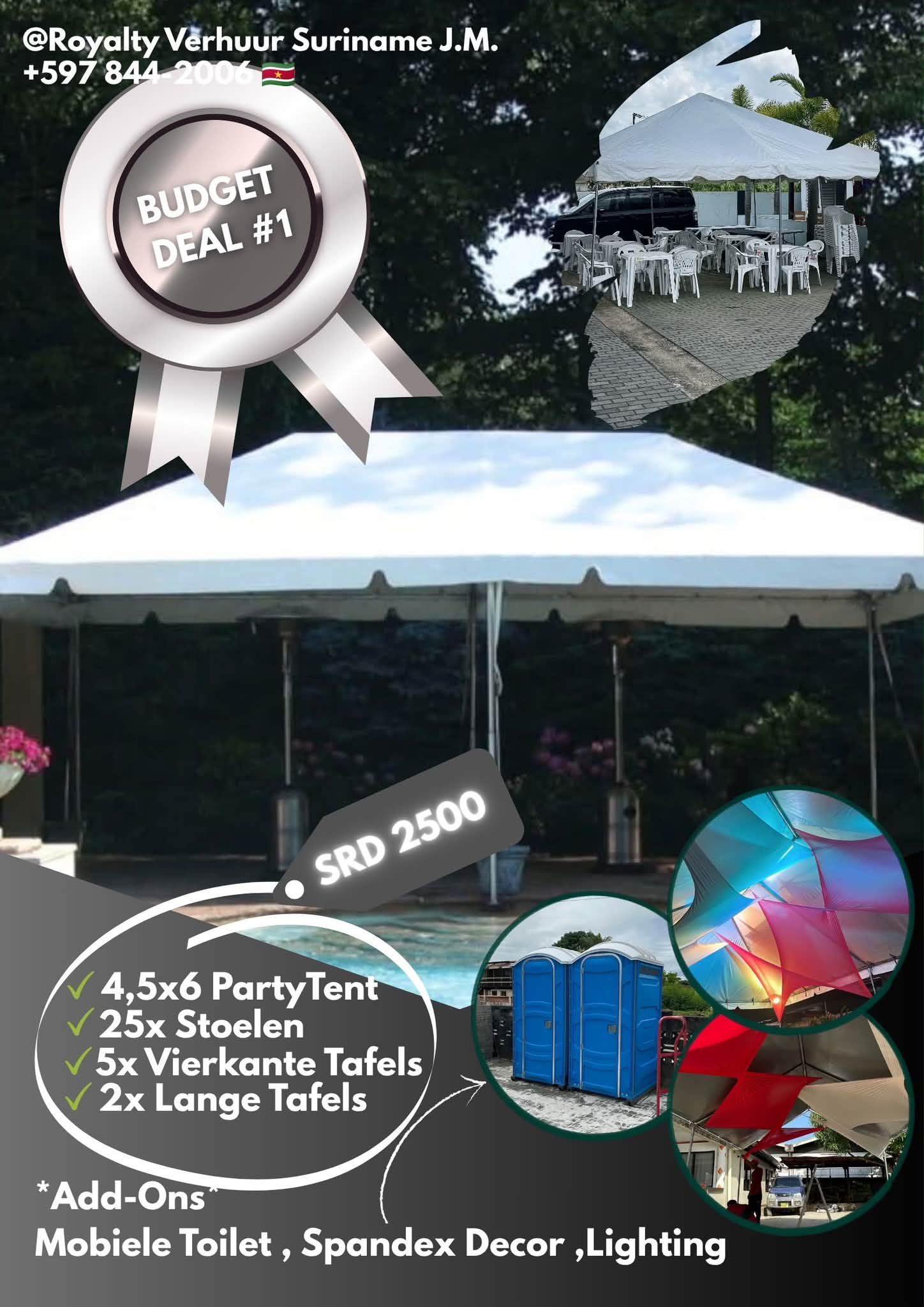 Royalty Verhuur Suriname J.M. Facebook ad: BUDGET DEALS