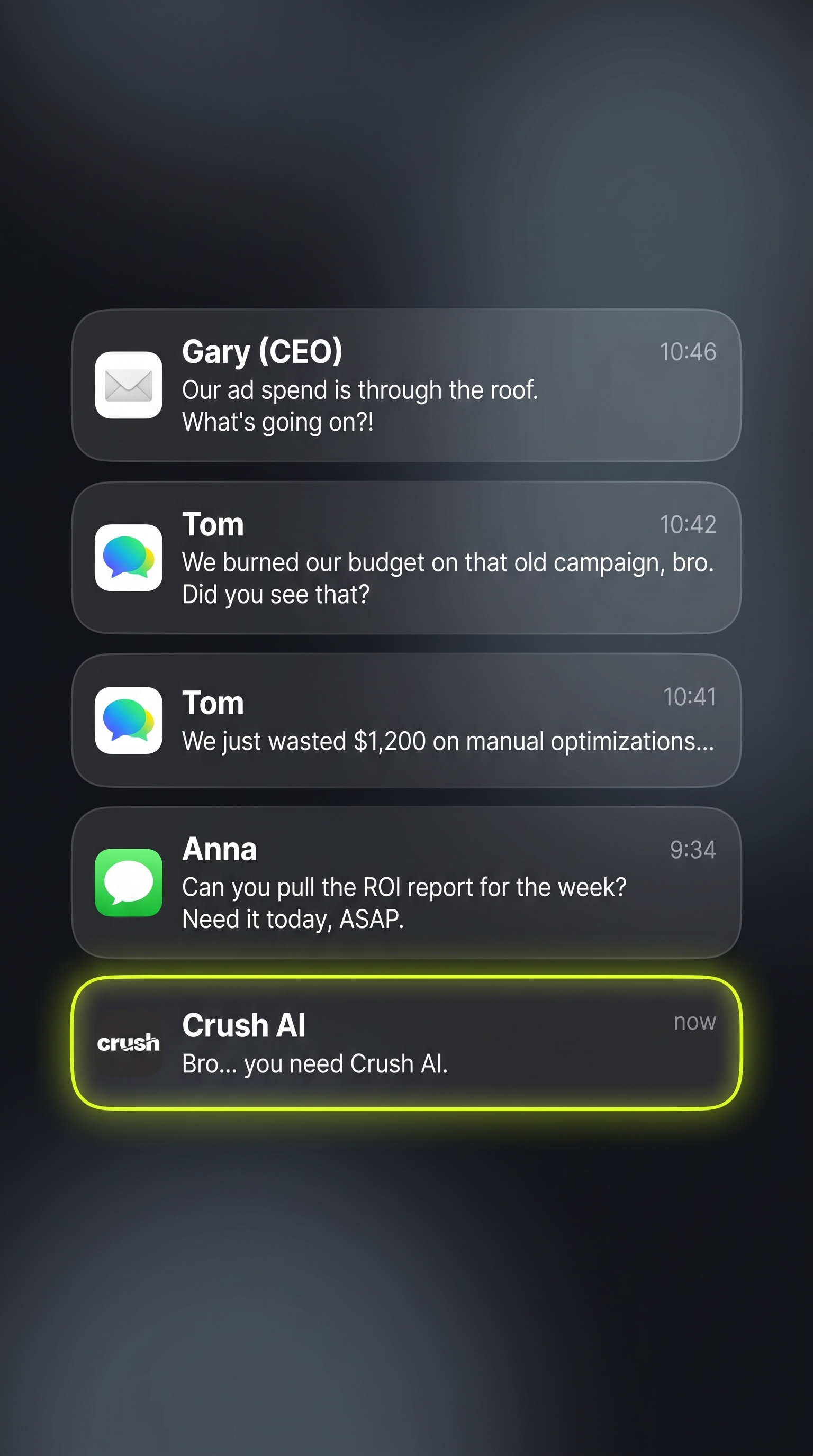 trycrush.ai Facebook ad