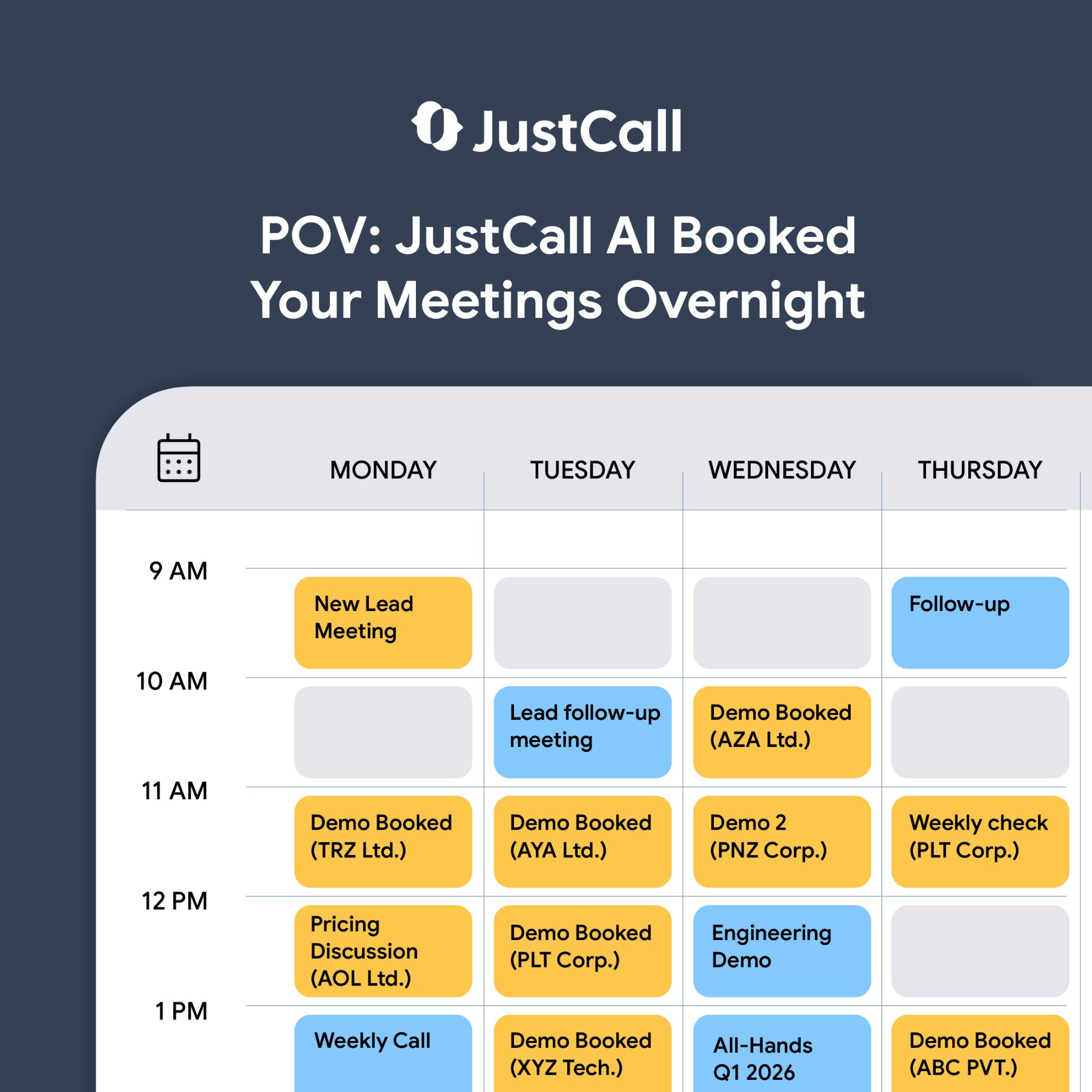 Justcall Facebook ad: 24/7 Lead Qualification & Booking