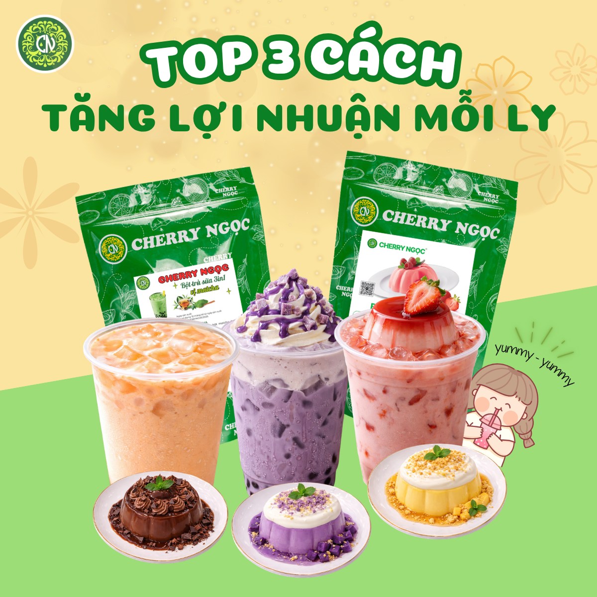 Nhà Sản Xuất Nguyên Liệu Trà Sữa 3in1 Cherry Ngọc Facebook ad: TOP 3 CÁCH TĂNG LỢI NHUẬN CHỦ QUÁN…