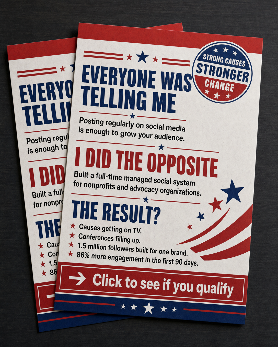 Wise Digital Strategies Facebook ad: Grow Your Cause's Audience by 50-86% in 3 Months
