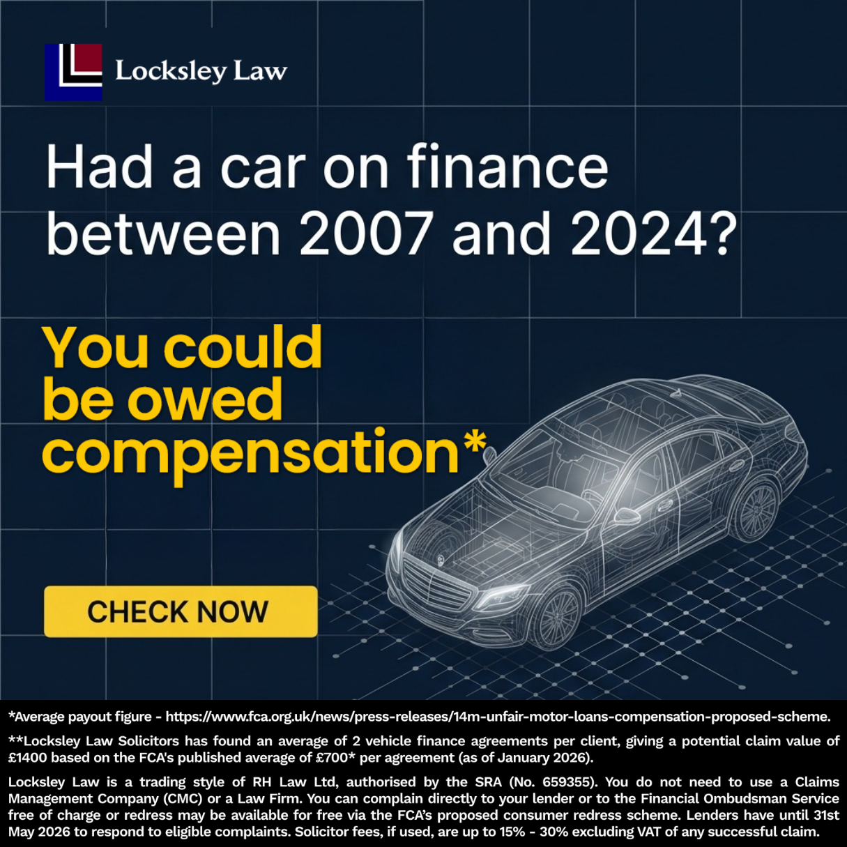 Locksley Law Facebook ad