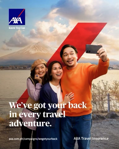 AXA Philippines Facebook ad: AXA TRAVEL INSURANCE