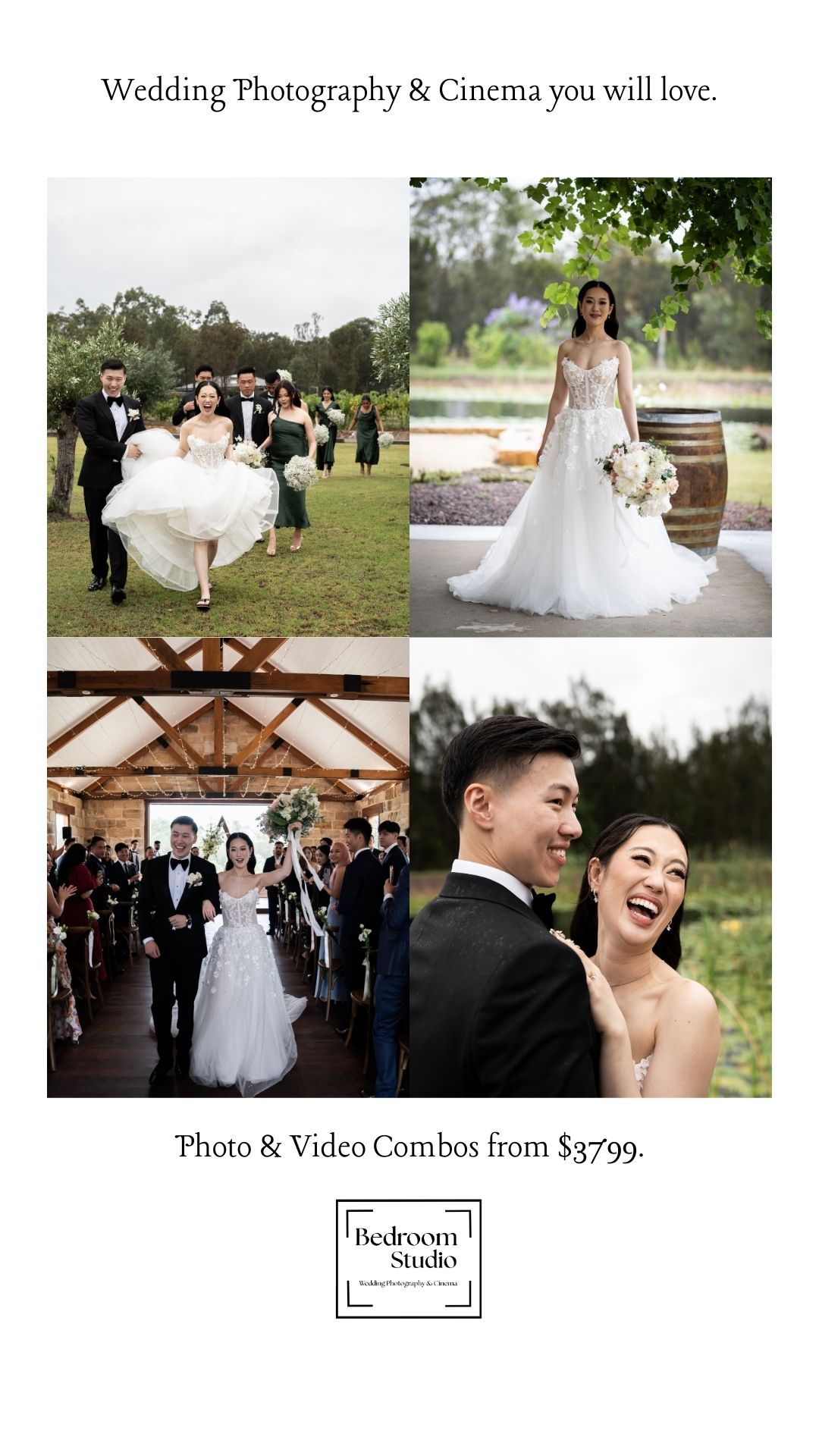 Bedroom Studio - Wedding Photography + Cinema Facebook ad from Jan 7, 2026