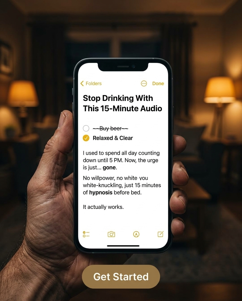 Hypnosis to Stop Drinking Facebook ad