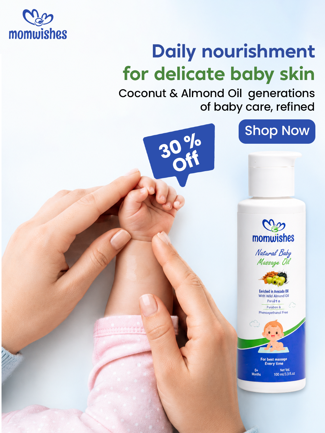 MomWishes Facebook ad: Get 30% OFF combo
