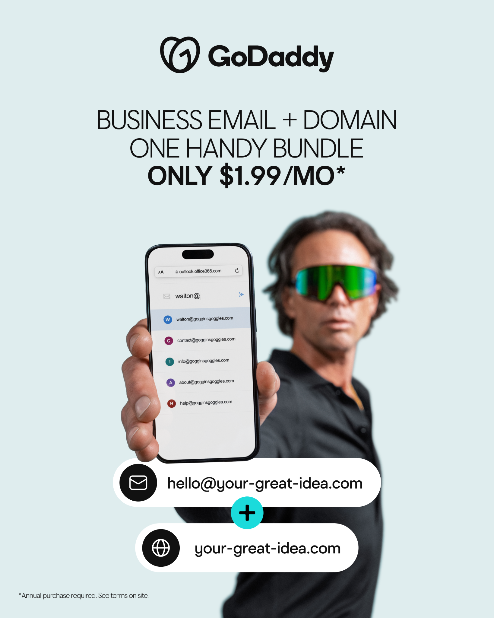 GoDaddy Facebook ad