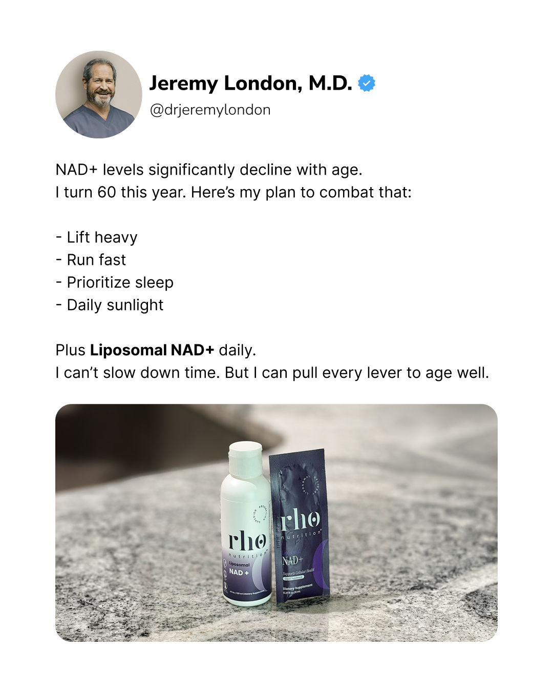 Dr. Jeremy London, MD Facebook ad