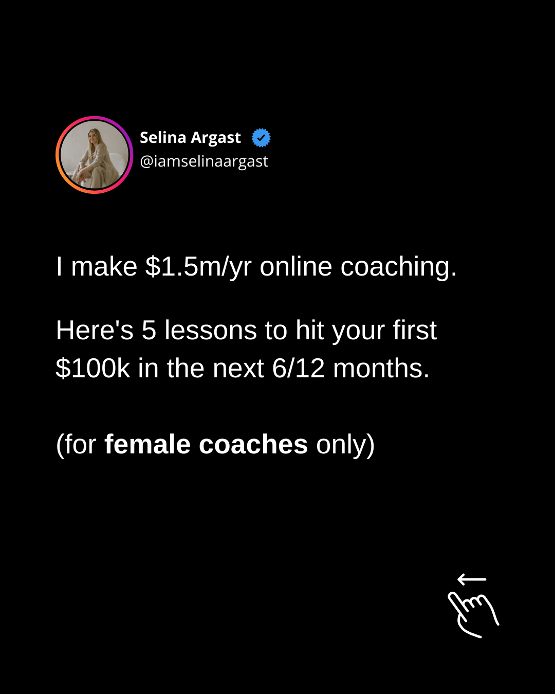 Selina Argast Facebook ad