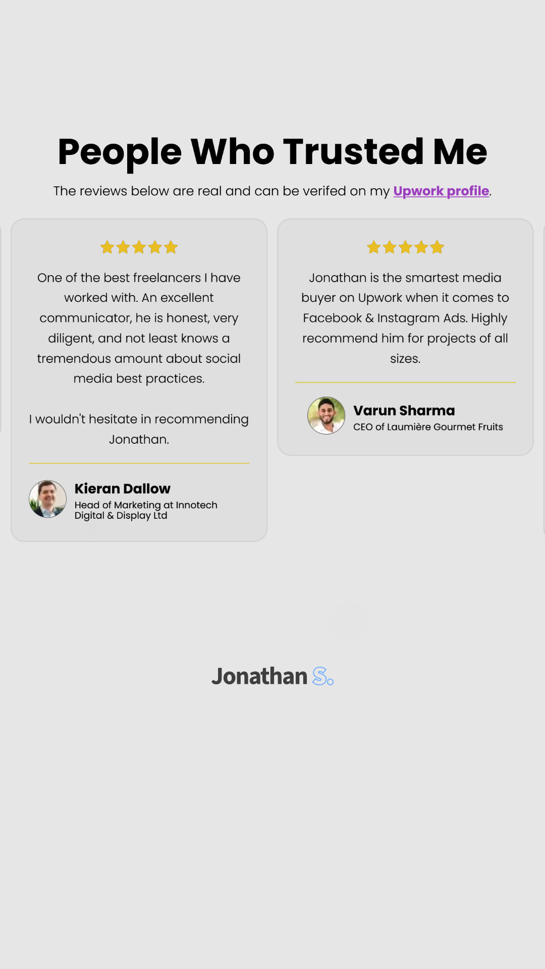 Jon the Freelancer - Meta Ads Expert Facebook ad
