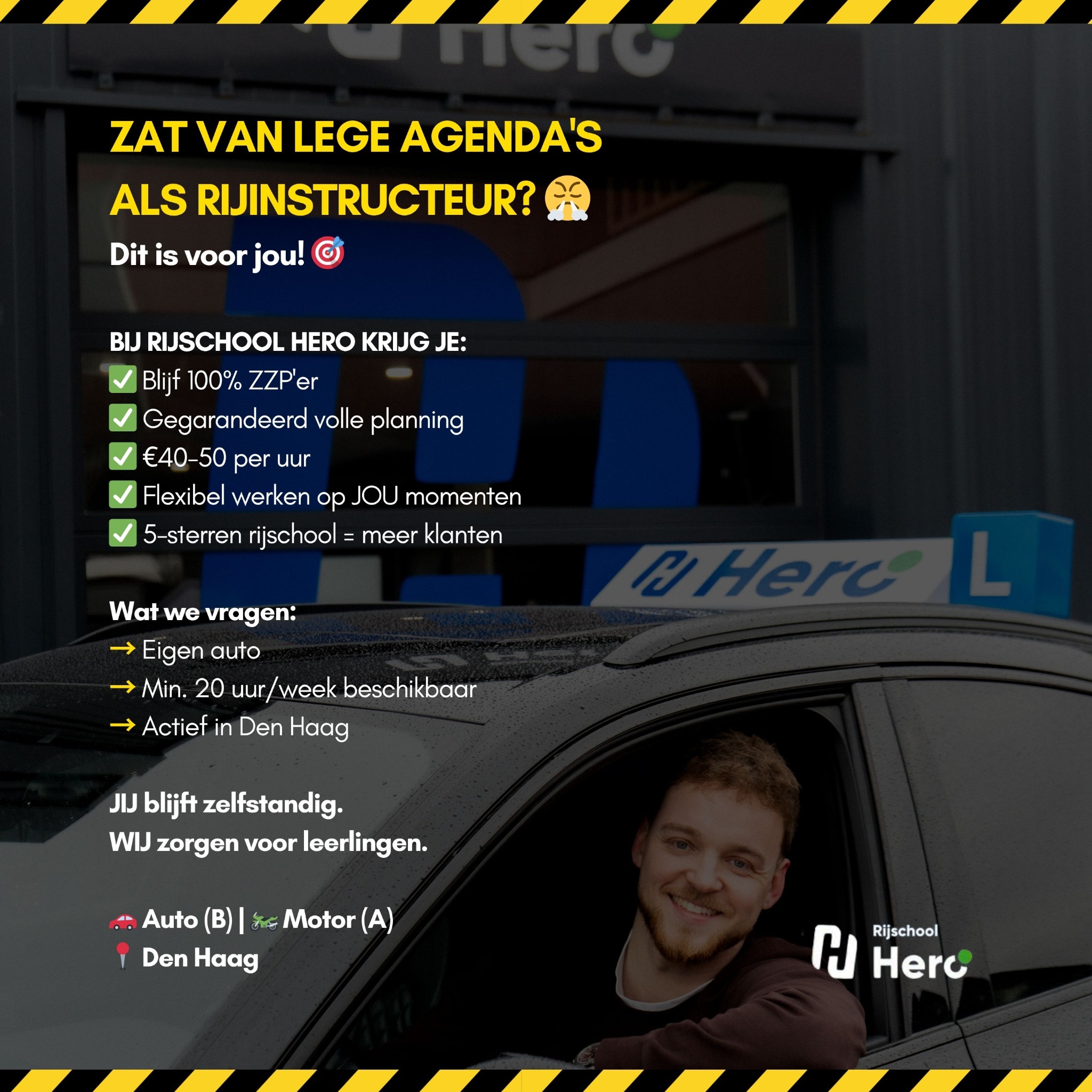 Rijschool Hero Facebook ad from Mar 25, 2026