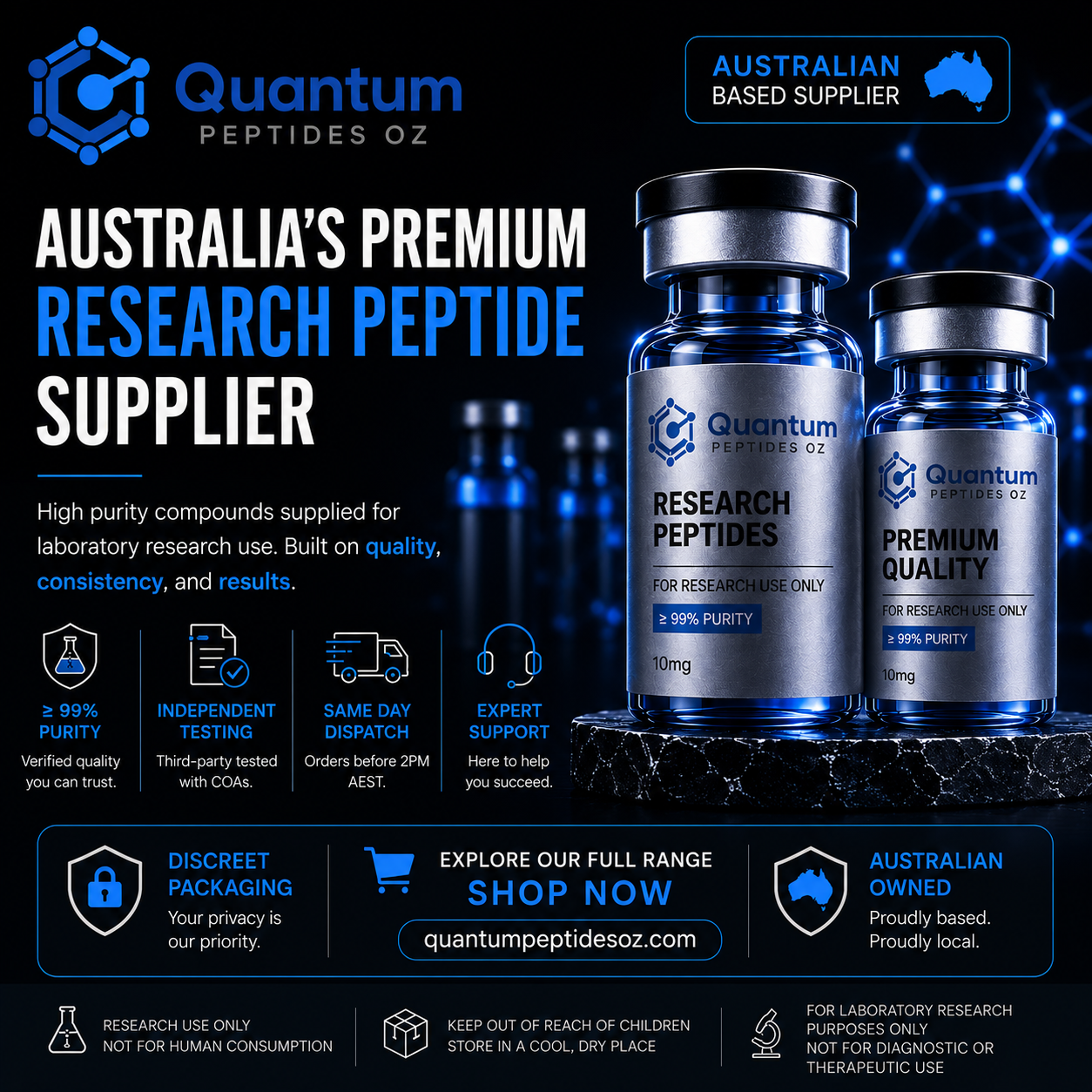 Quantum Peptides OZ Facebook ad from Jul 18, 2026