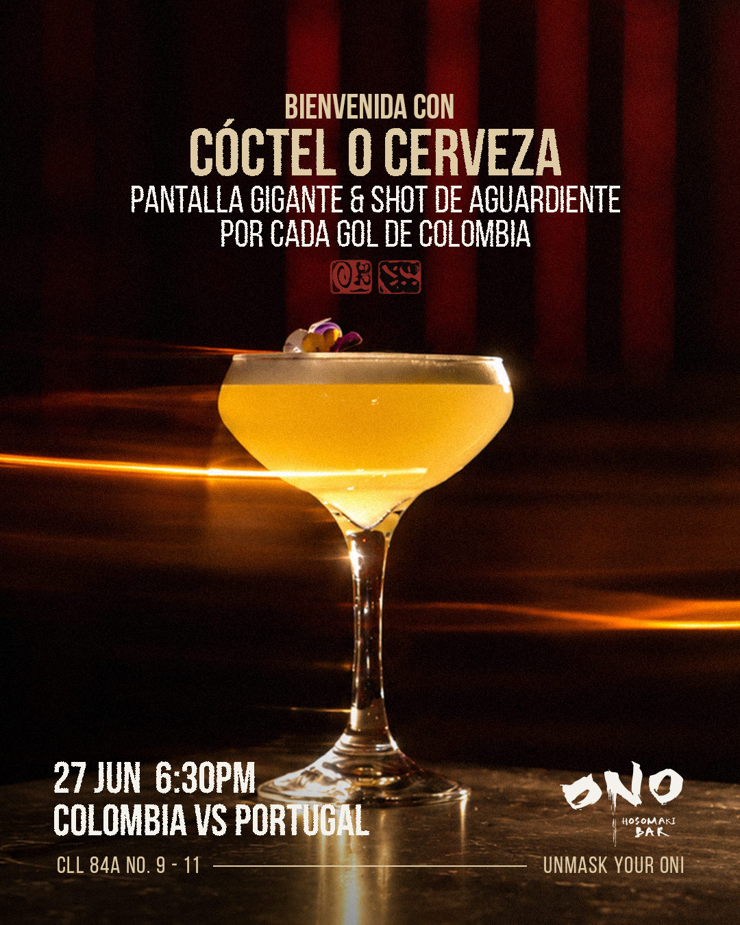 Ono Hosomaki Bar Facebook ad: Reserva y entra al ritual