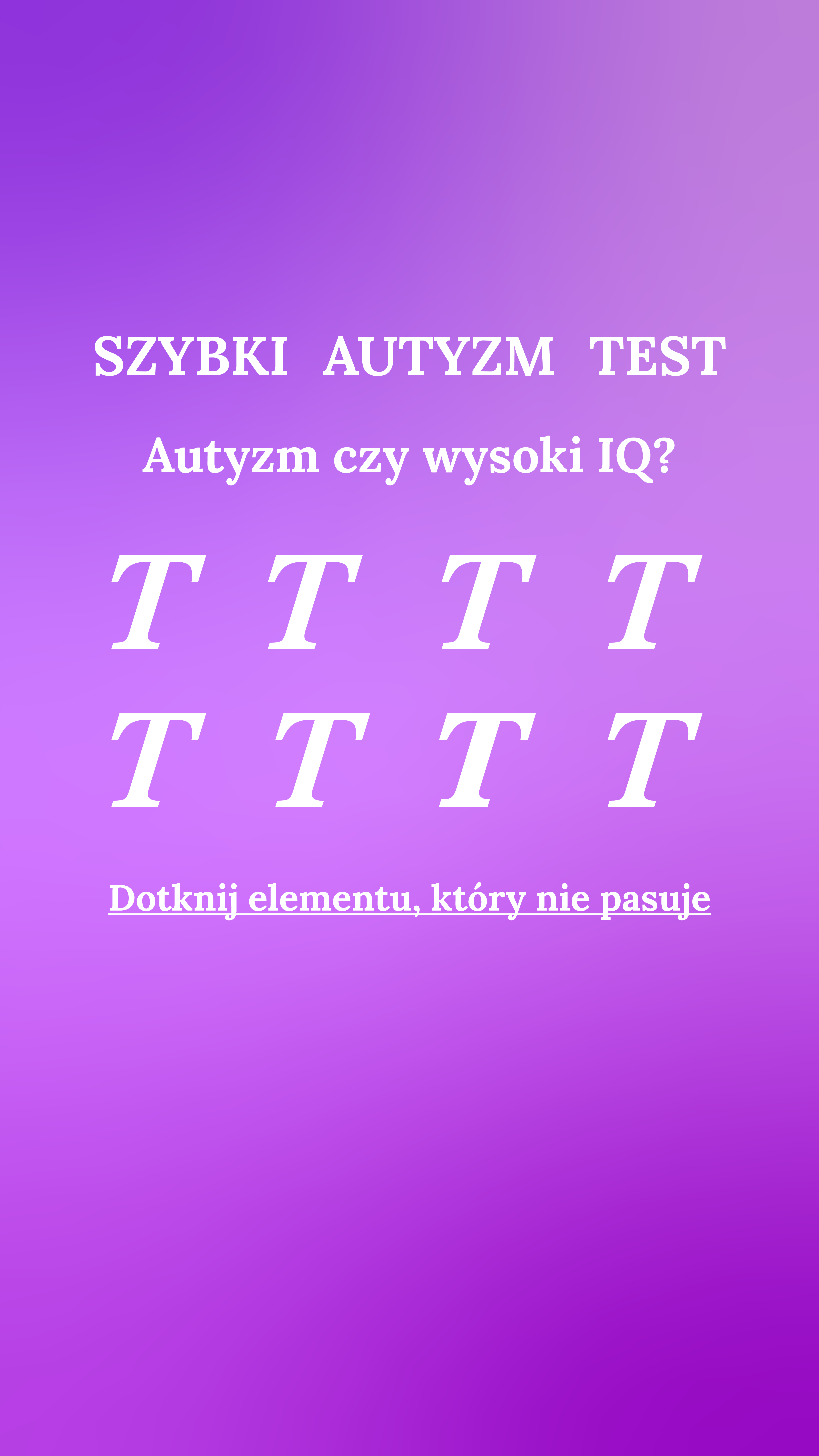 International IQ test Facebook ad