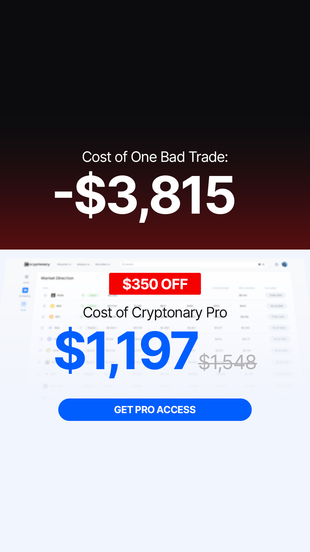 Cryptonary Facebook ad